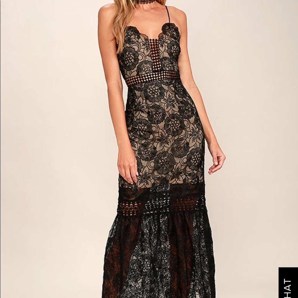 Lulus black lace dress